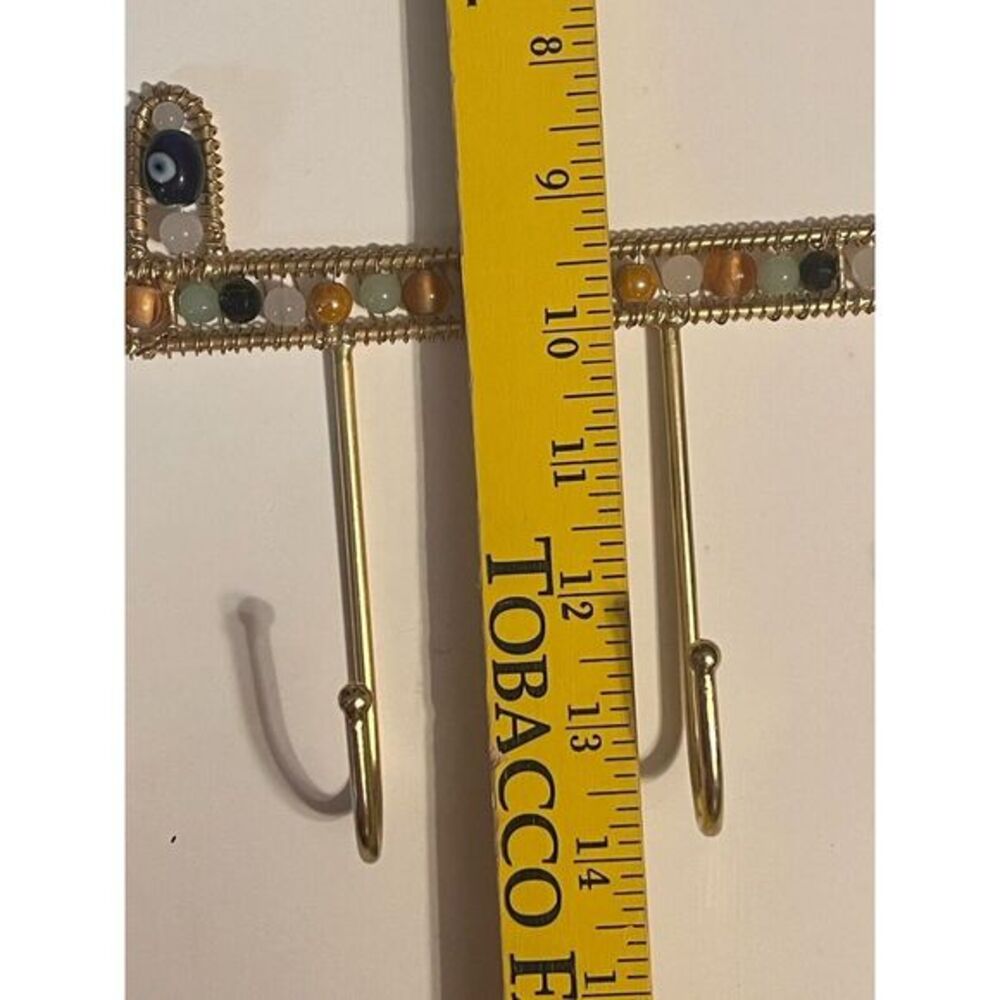 Earthbound Key Holder Hooks Wall Hanger With Evil Eye‎ Beads And More - Picture 9 of 13